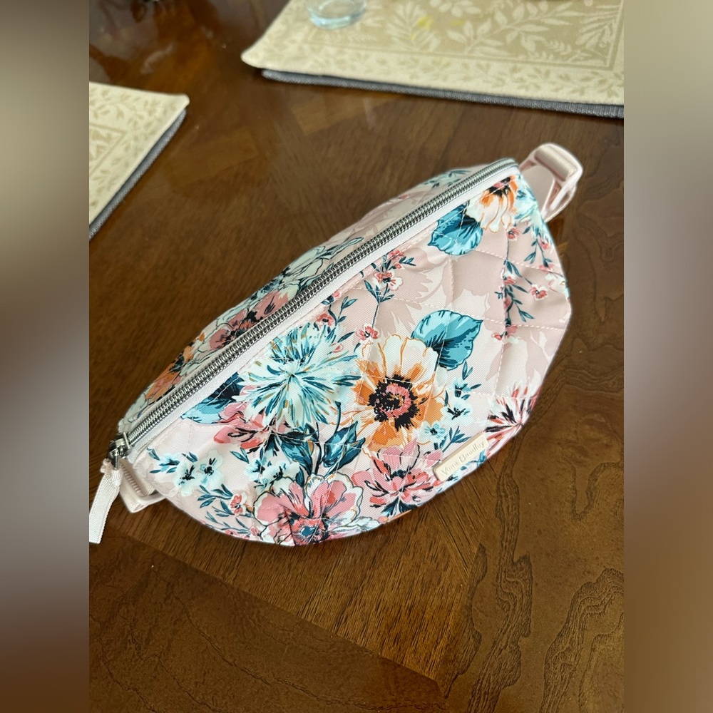 Vera Bradley RFID Belt Bag Fanny Pack in Peach Blossom Bouquet